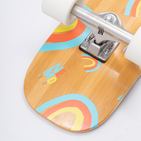 Korkgrip Kinder Cruiser Skateboard „Rainbow“
