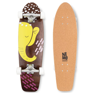 NEMO BOARDS Kork Softgrip® Kinder Skateboard „Big Elephant“