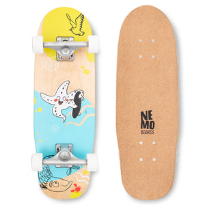 NEMO BOARDS Kork Softgrip® Kinder Skateboard „Oceano“