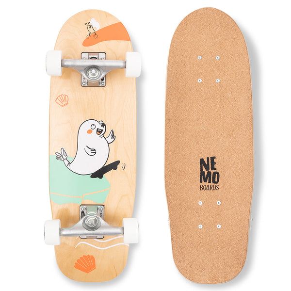 NEMO BOARDS Kork Softgrip® Kinder Skateboard „Seal“